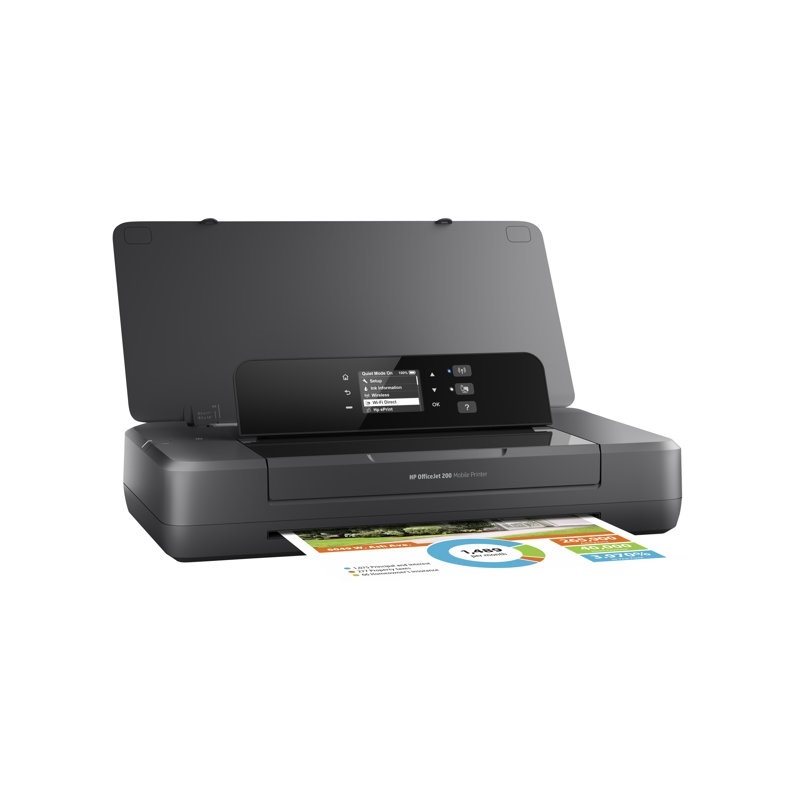 HP Officejet 200 Mobile Printer -värimustesuihkutulostin, A4, USB/Wi-Fi, musta