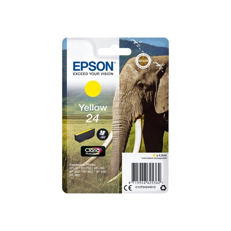 Epson Claria Photo HD 24 Elephant -väriainekasetti, keltainen