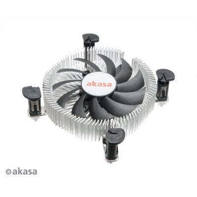 Akasa Kompakti prosessorijäähdytin LGA 775/115X -kannoille, musta/hopea