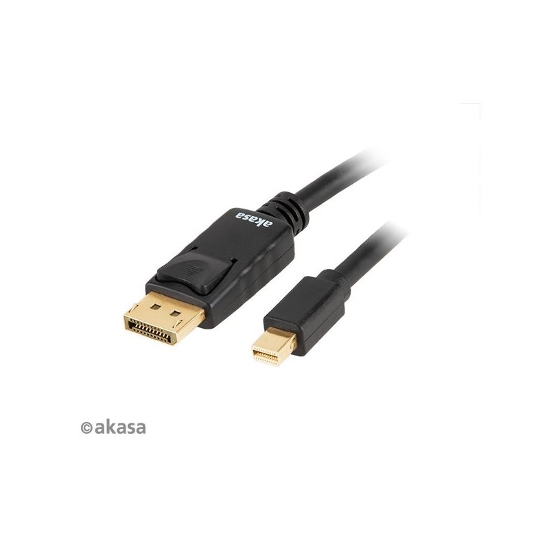 Akasa 8K Mini DisplayPort -> DisplayPort -adapterikaapeli, 2m, musta
