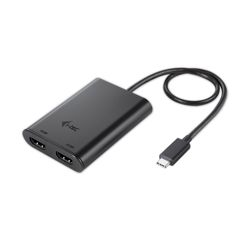 i-tec (Outlet) USB-C 3.1 Dual 4K HDMI -videoadapteri, musta