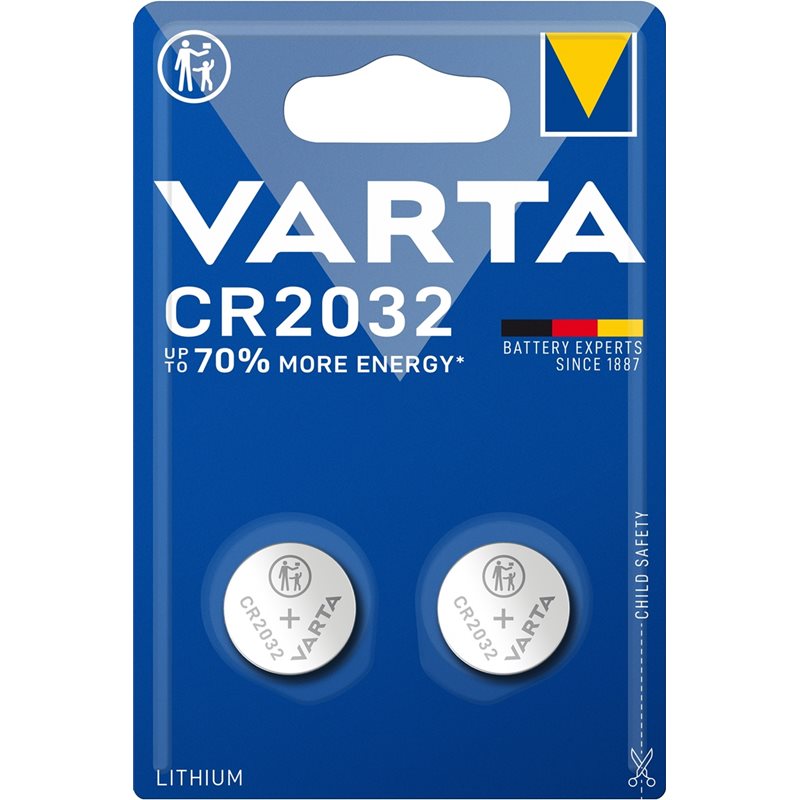 Varta CR2032 Lithium Coin 2 Pack (B)