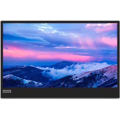 Lenovo 15,6" L15, Full HD -mobiilimonitori, musta/harmaa