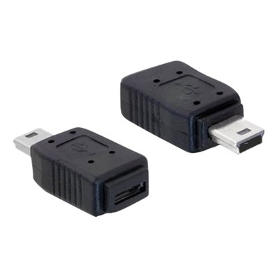 DeLock Mini-USB -> Micro-USB -adapteri, musta