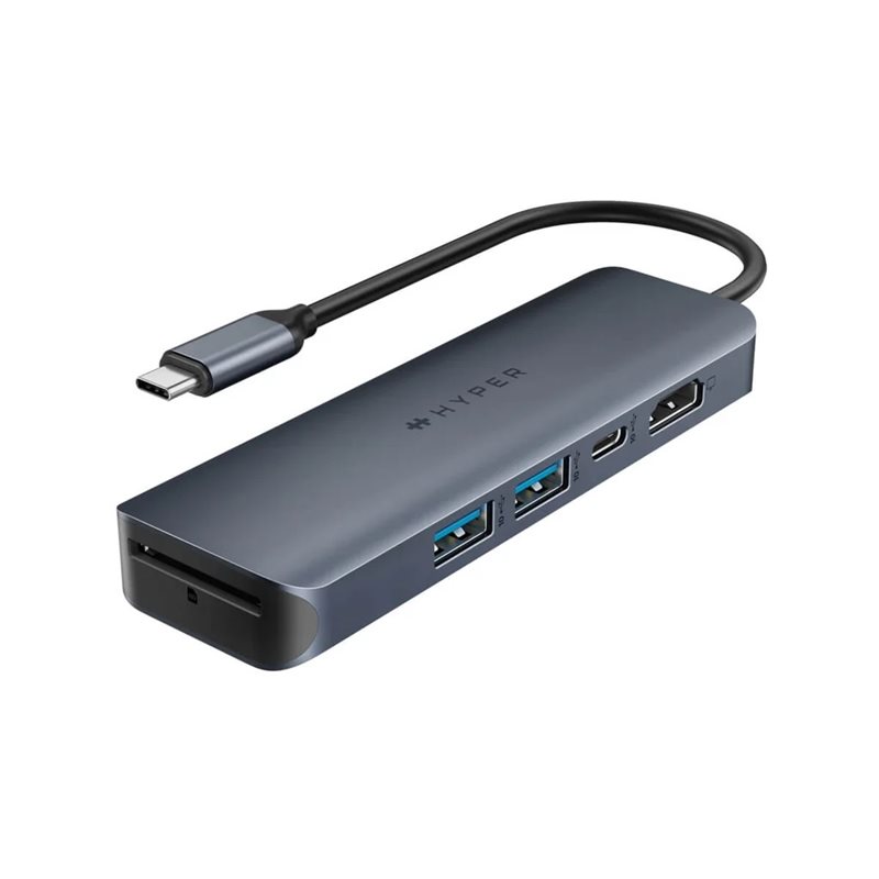 Targus HyperDrive Next 6 Port USB-C-hubi, PD3.0 100W, keskiyön sininen