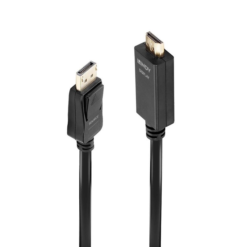 Lindy DisplayPort - HDMI -adapterikaapeli, 0,5m, musta