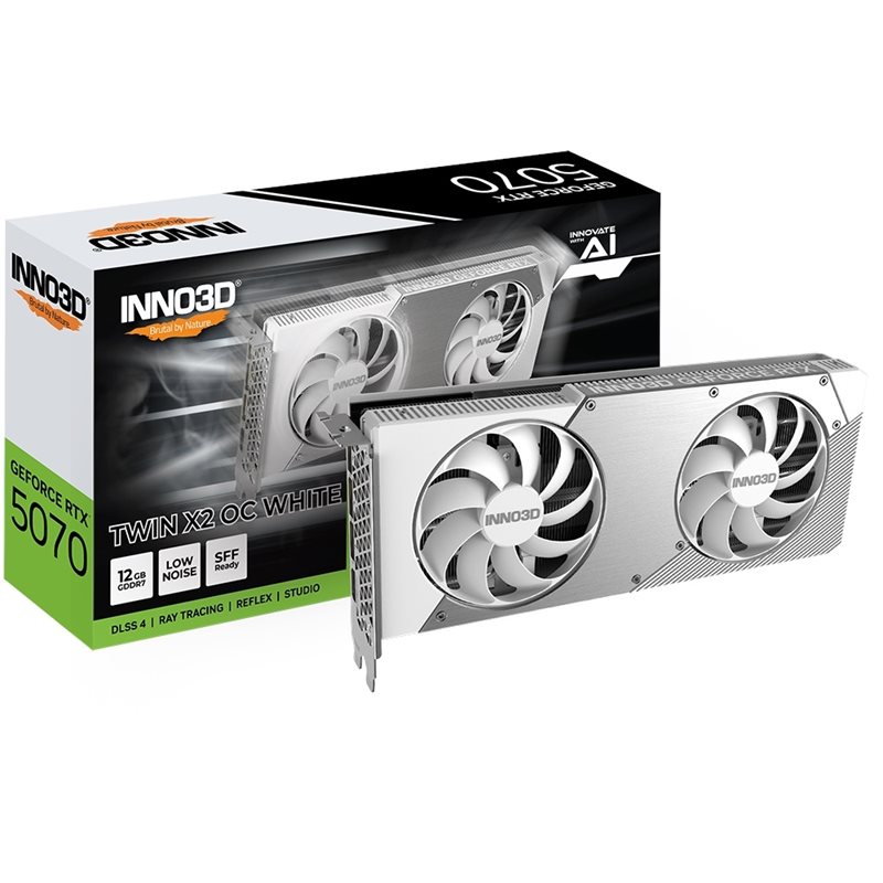 INNO3D GeForce RTX 5070 X2 OC WHITE -näytönohjain, 12GB GDDR7