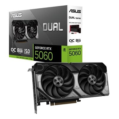 Asus GeForce RTX 5060 DUAL - OC Edition -näytönohjain, 8GB GDDR7