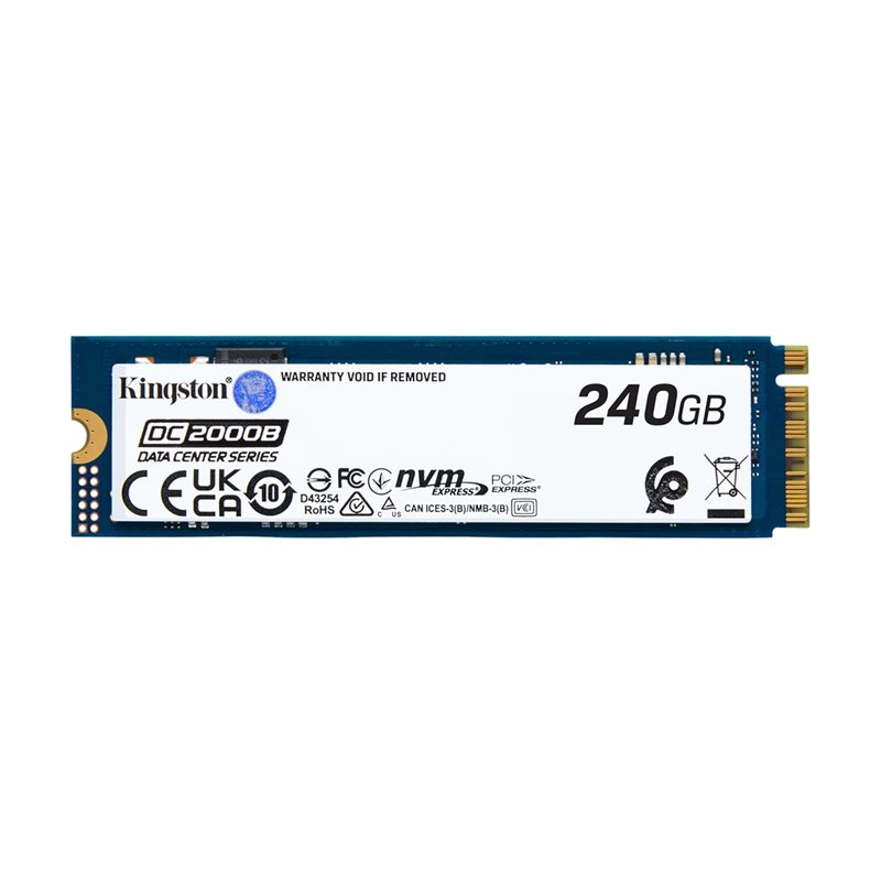 Kingston 240GB DC2000B PCIe 4.0 NVMe M.2 SSD -levy, Non-heatsink, M.2 2280, 4500/400 MB/s