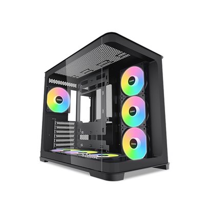 SAMA V60 Black, ikkunallinen miditornikotelo, musta