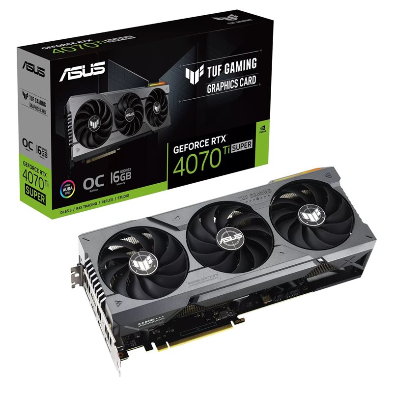 Asus (Outlet) GeForce RTX 4070 Ti SUPER TUF Gaming - OC Edition -näytönohjain, 16GB GDDR6X