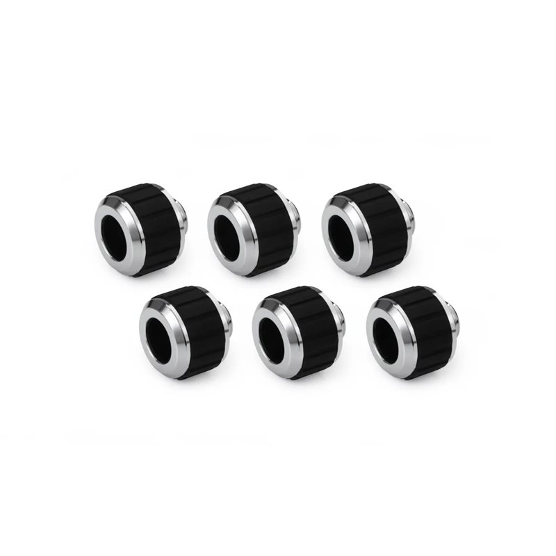 Alphacool Apex Grip HardTube Fitting -putkiliitinsarja, 13mm, G1/4, 6 kpl, kromi