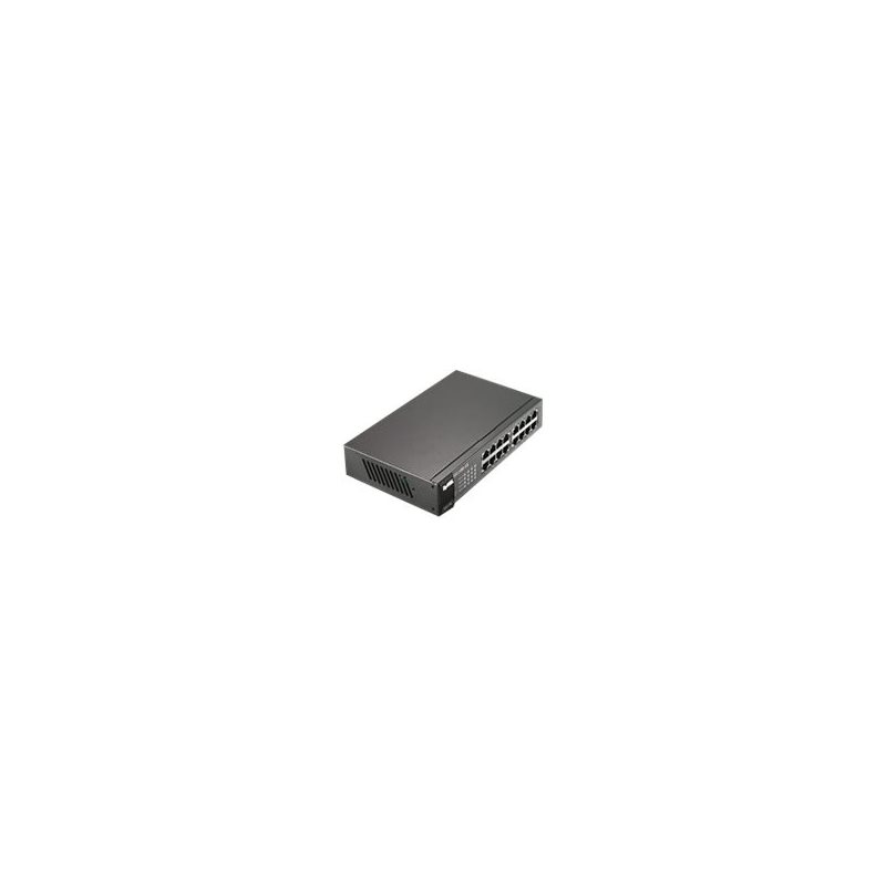 ZyXEL GS-1100-16 V3, 16-porttinen hallitsematon kytkin, musta
