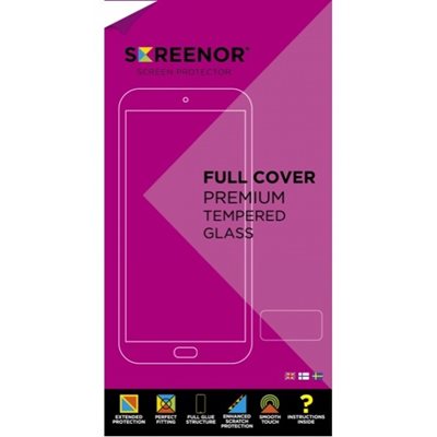 Screenor Full Cover Premium Tempered Glass -näyttösuoja, Samsung Galaxy S23, musta