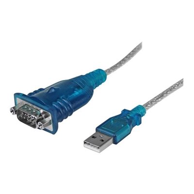 StarTech.com USB-A -> RS-232 DB-9 Serial -adapterikaapeli, uros/uros, 43cm, hopea/sininen