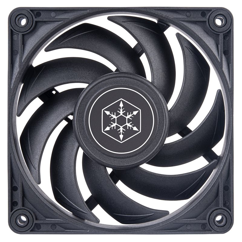 SilverStone VISTA 120, 120mm PWM-laitetuuletin, musta - Kuva 2