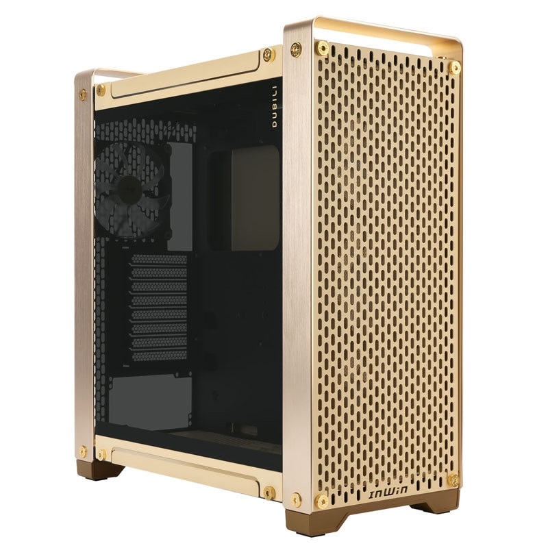 InWin (Outlet) DUBILI, ikkunallinen täystornikotelo, Champagne Gold