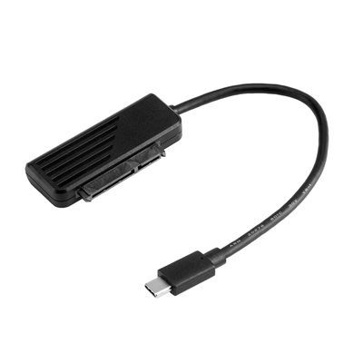 Akasa USB-C 3.2 Gen1 -> 2.5" SATA SSD/HDD -adapteri, 20cm, musta
