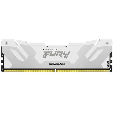 Kingston 24GB (1 x 24GB) FURY Renegade White, DDR5 8000MHz, CL38, 1.40V, valkoinen/hopea