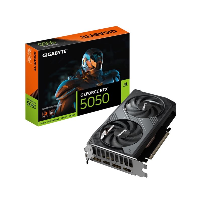 Gigabyte GeForce RTX 5050 WINDFORCE OC -näytönohjain, 8GB GDDR6