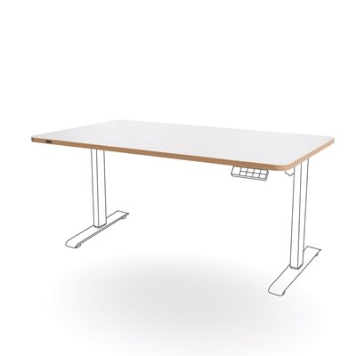 Leitz Table Top to SitStand, sähköpöydän pöytälevy ilman runkoa, 140 x 80 cm, valkoinen
