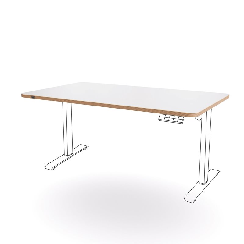 Leitz Table Top to SitStand, sähköpöydän pöytälevy ilman runkoa, 140 x 80 cm, valkoinen