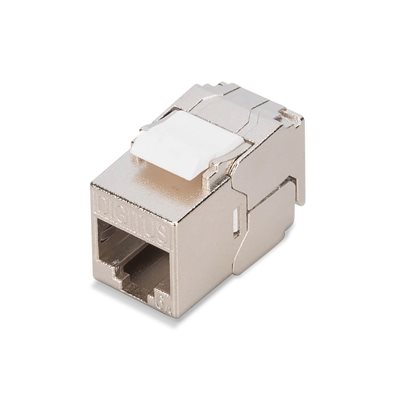 Digitus Suojattu FTP Cat6A kompakti Keystone-liitinmoduuli, Tool-free, hopea