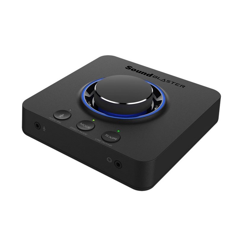 Creative Sound Blaster X3, 7.1 Super X-Fi ulkoinen USB-äänikortti, DAC-muunnin + vahvistin, musta