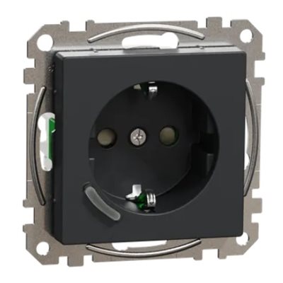 Schneider Electric Exxact 1-osainen Wiser-pistorasia Zigbee, antrasiitti