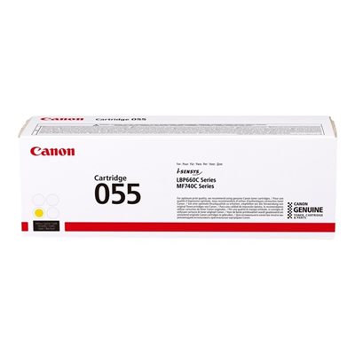 Canon 055 -laserväriainekasetti, keltainen, jopa 2100 sivua