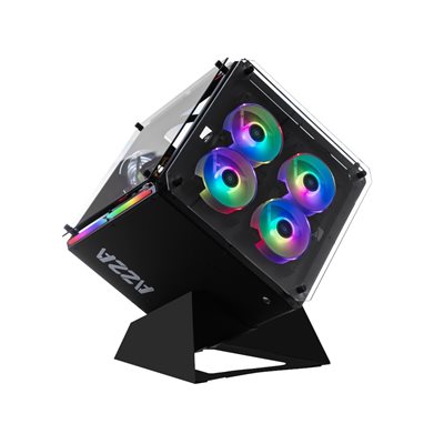 Azza Cube 802, ikkunallinen ATX-kuutiokotelo, musta