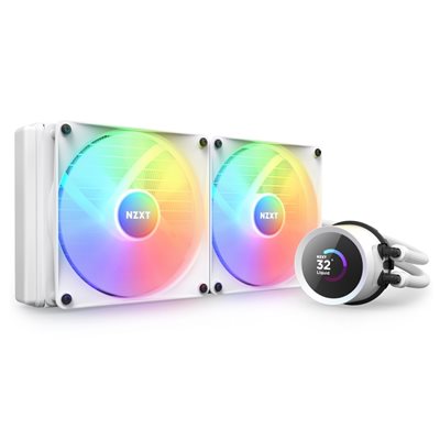 NZXT Kraken 280 RGB, 280mm AIO-nestejäähdytysratkaisu prosessorille, valkoinen