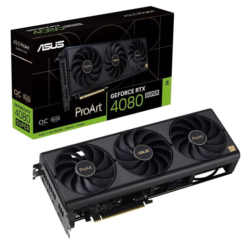 Asus GeForce RTX 4080 SUPER ProArt - OC Edition -näytönohjain, 16GB GDDR6X (Tarjous! Norm. 1199,90€)