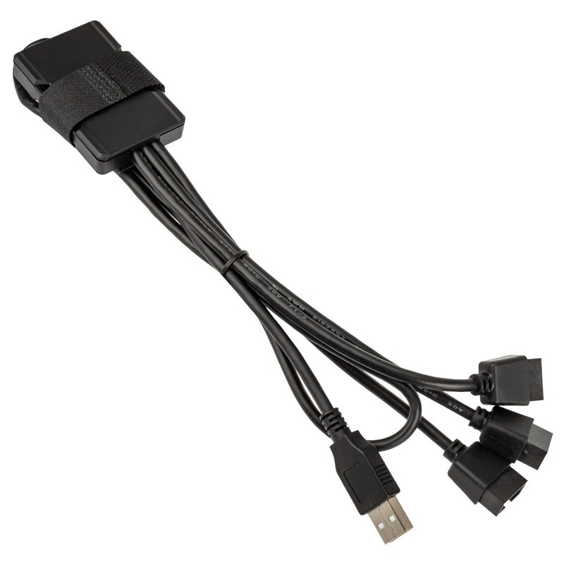 Lian Li PW-U2TPAB, USB 2.0 -hubi, musta