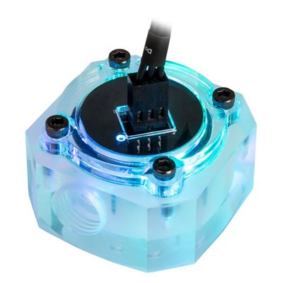 Barrow Virtausmittari ARGB-valaistuksella, läpinäkyvä