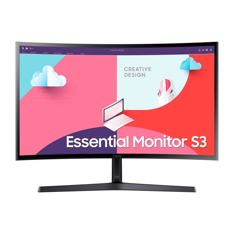 Samsung 27" Essential Monitor S36C, Full HD -monitori, musta