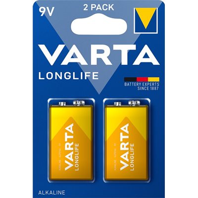 Varta 9V/LR22 Longlife -paristo, 2kpl