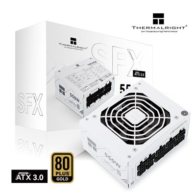 Thermalright 550W TGFX-550-W, SFX-virtalähde, 80 Plus Gold, valkoinen