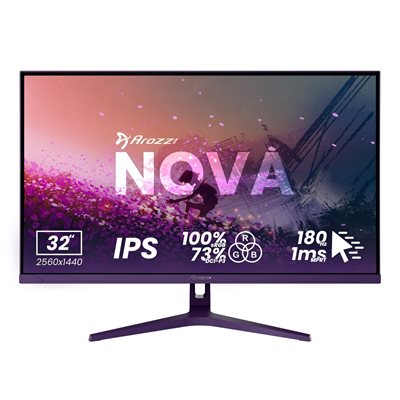 Arozzi 32" Nova IPS, 180Hz (OC) QHD -pelimonitori, violetti