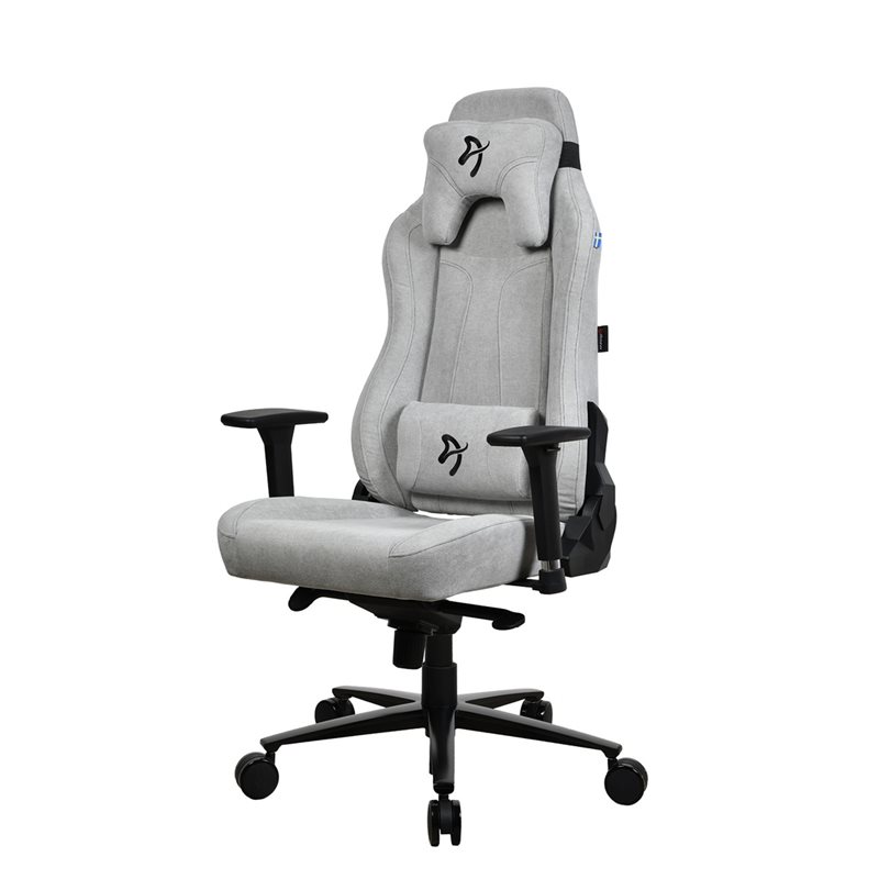 Arozzi Vernazza Gaming Chair Soft Fabric, kangasverhoiltu pelituoli, musta/vaaleanharmaa