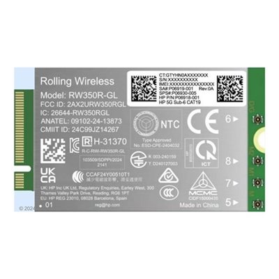 HP 5G Solution WWAN, sisäinen 5G -modeemi, M.2 -kortti