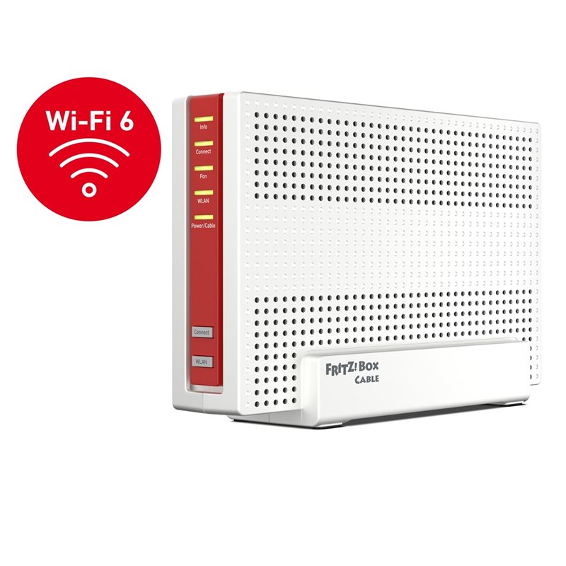 FRITZ! Box 6690 Cable Edition, Dual Band AX6000 Wi‑Fi 6 -kaapelimodeemi/reititin, 802.11ax, valkoinen