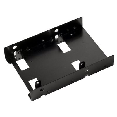 SilverStone laitepaikka-adapteri, 3.5" -> 2 x 2.5", musta