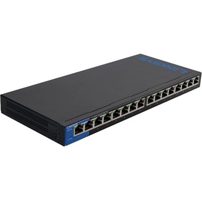 Linksys 16-porttinen gigabitkytkin, pöytämalli, metallinen, musta