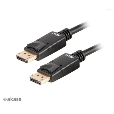Akasa DisplayPort 1.4 -näyttökaapeli, 2m, musta