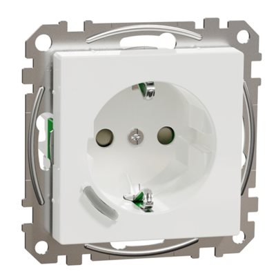 Schneider Electric Exxact 1-osainen Wiser-pistorasia Zigbee, valkoinen