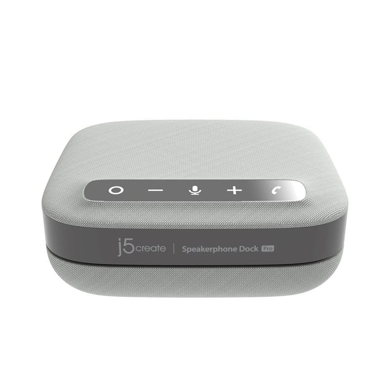 j5create USB-C Dual 4K Speakerphone Dock Pro -telakointiasema, hopea