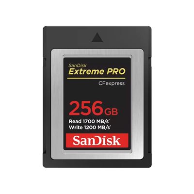 Sandisk 256GB Extreme PRO CFexpress Type B -muistikortti, jopa 1700/1200 MB/s