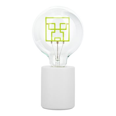 Paladone LED Neon Bulb -koristelamppu jalustalla- MINECRAFT CREEPER