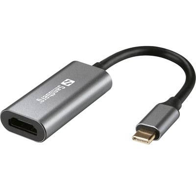 Sandberg USB-C -> HDMI -adapteri, hopea